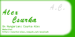 alex csurka business card